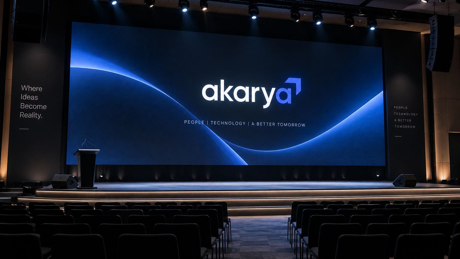 Large LED Videotron installed in a modern auditorium for large-format visual presentation